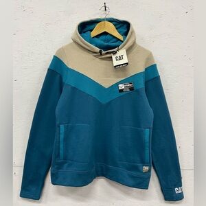 New Caterpillar (CAT) H2O Charlie Hoodie, Size M, Teal Colour Block, NWT